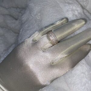 Sterling silver and 18kt gold plated pave band